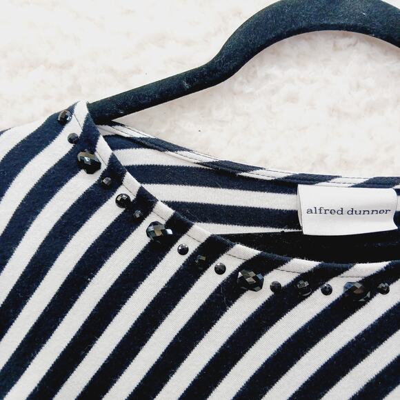 T-Shirt Size XL Navy White Nautical Sailor Core Coastal Grandma Casual Chic Y2K - Picture 4 of 16